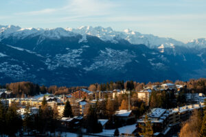 Os Alpes vistos de camarote