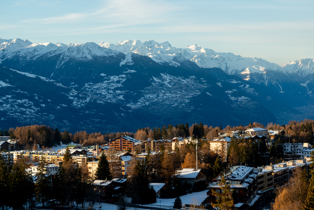 Os Alpes vistos de camarote