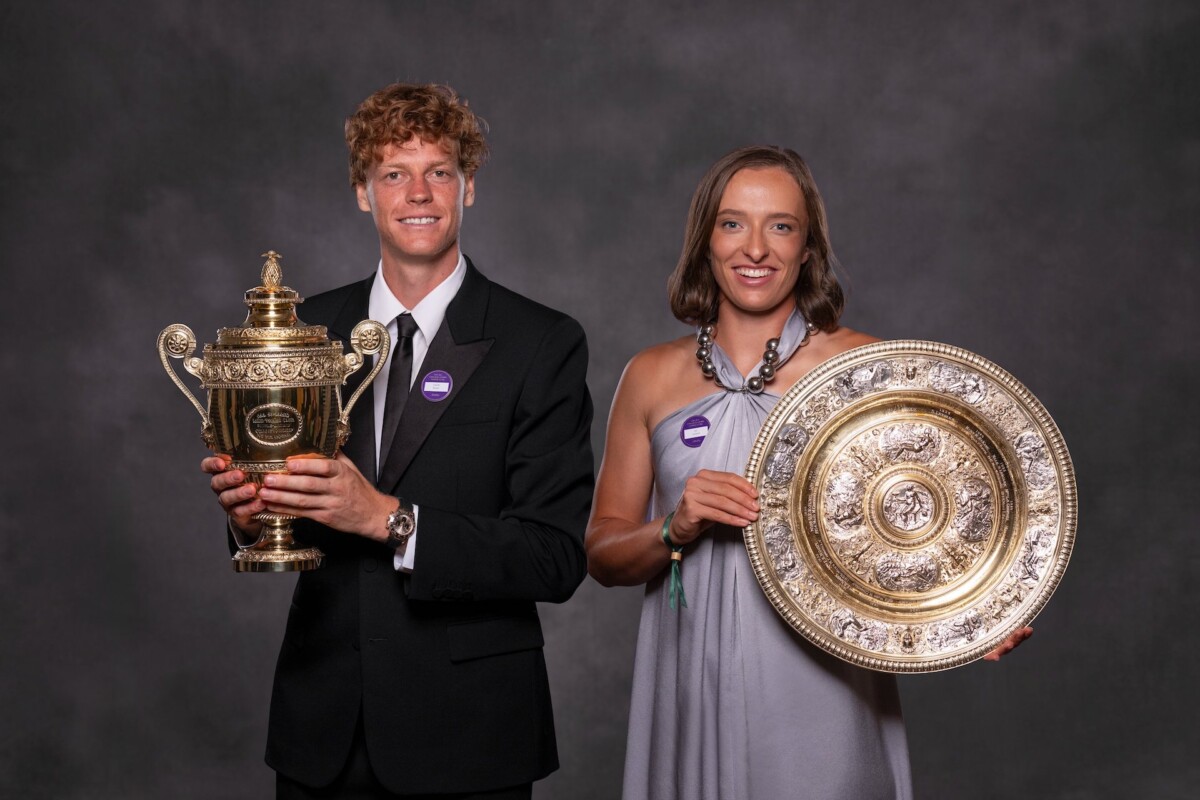 Sinner e Swiatek recebem premiação recorde com títulos de Wimbledon